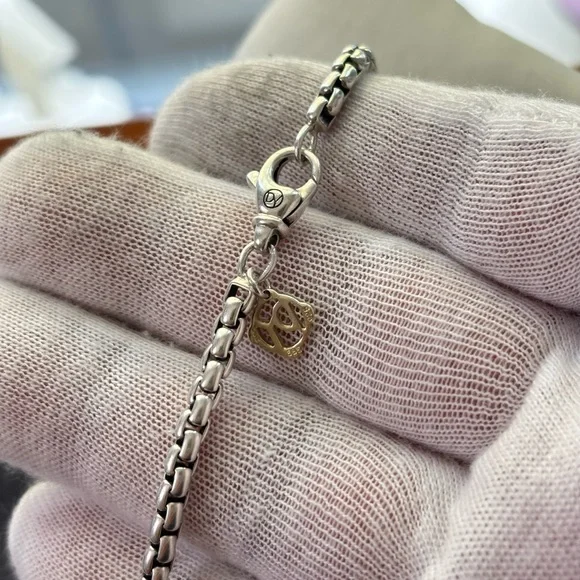 David Yurman 925 & 14k Gold Albion Pendant Necklace with Lemon Citrine 16" - Picture 4 of 10